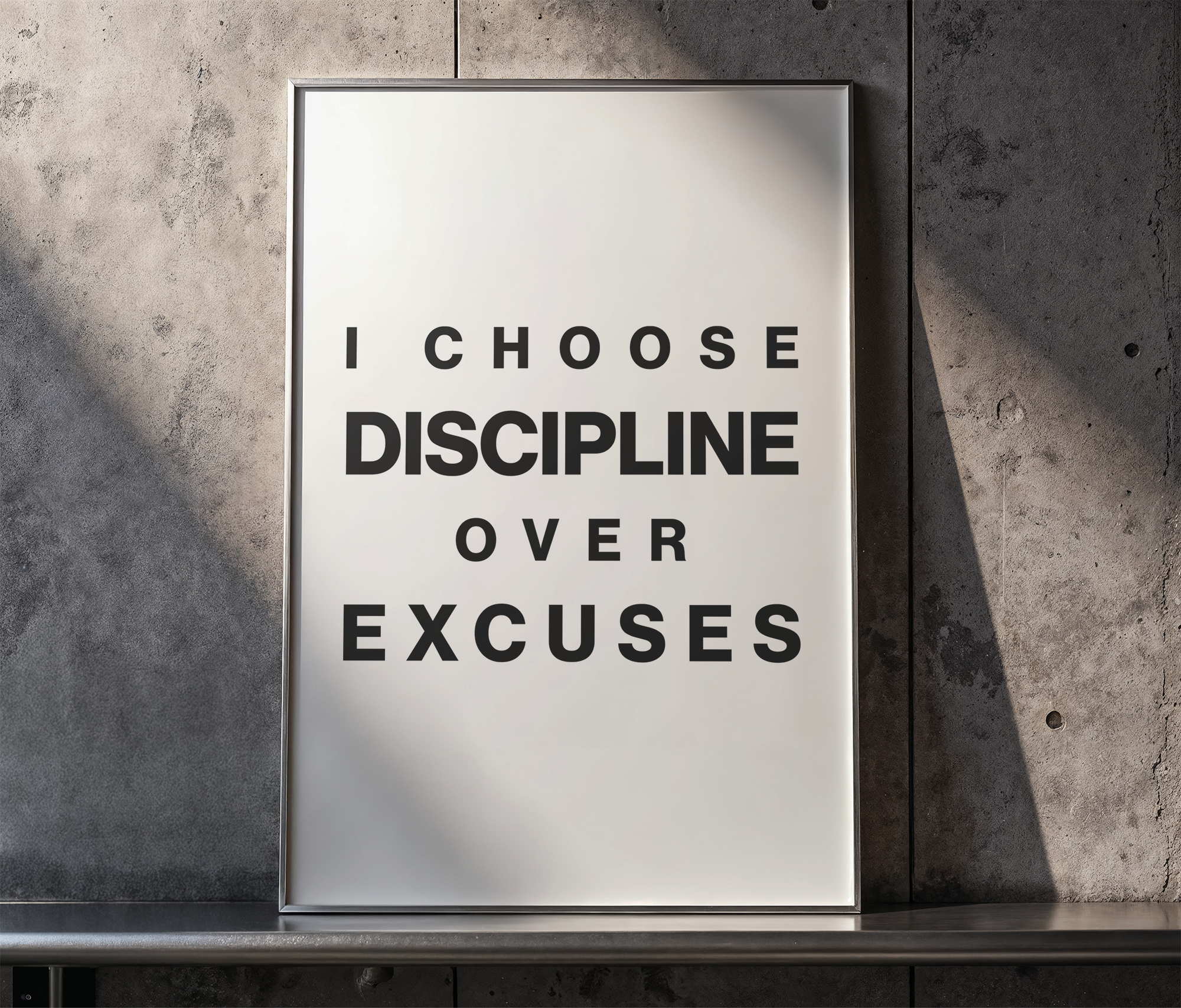 I Choose Discipline Over Excuses Positive Affirmation Print
