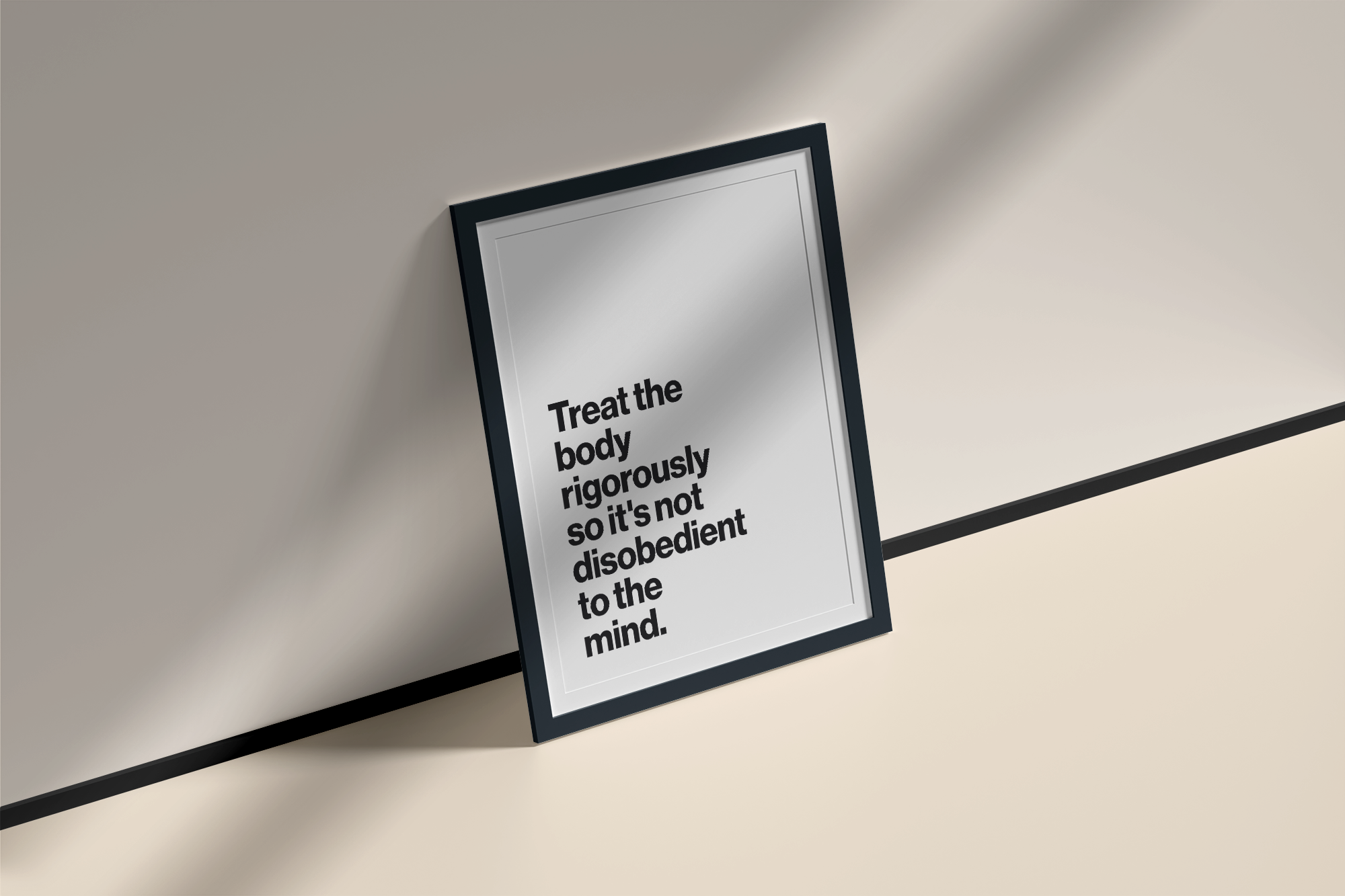 Treat the Body Rigorously Stoic Quote Print