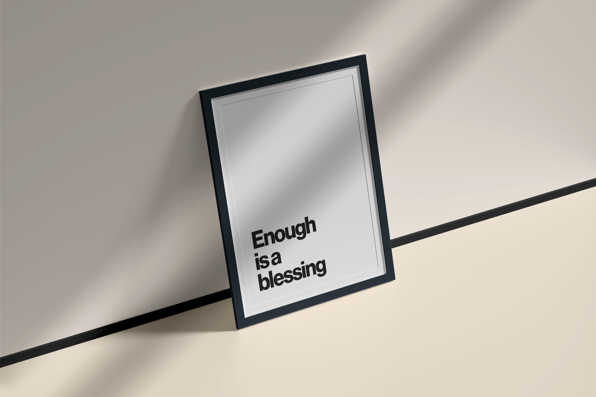 Enough Is a Blessing Gratitude Quote Print