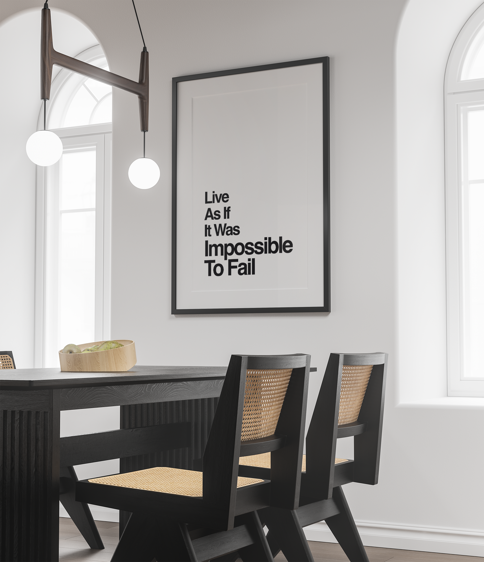 Live As If It Was Impossible To Fail Motivational Quote Print