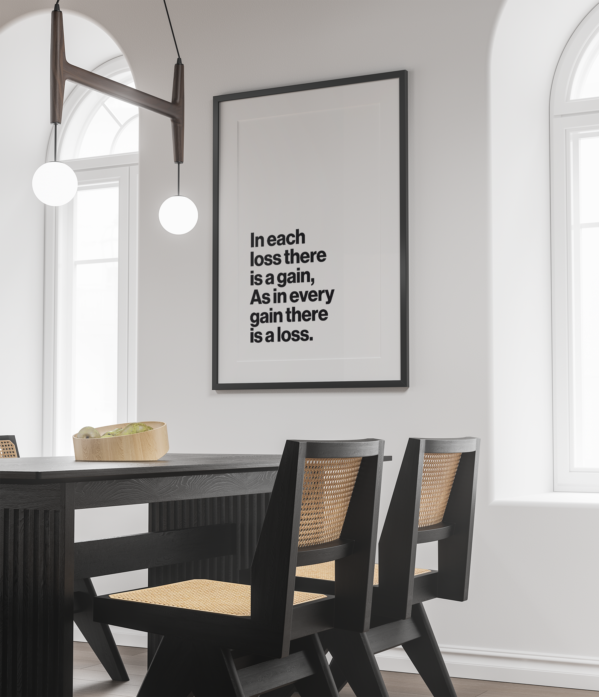 In Each Loss There Is a Gain Motivational Quote Print