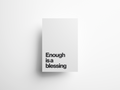 Enough Is a Blessing Gratitude Quote Print