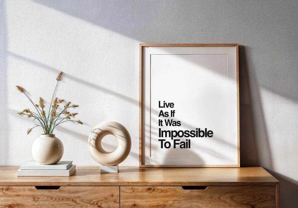 Live As If It Was Impossible To Fail Motivational Quote Print